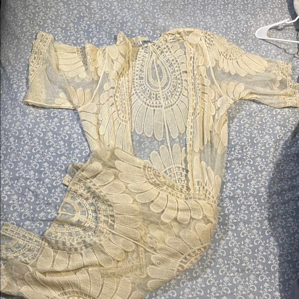 Elegant Sheer Cream Dress